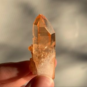 Orange Aqua Aura Crystal Point
